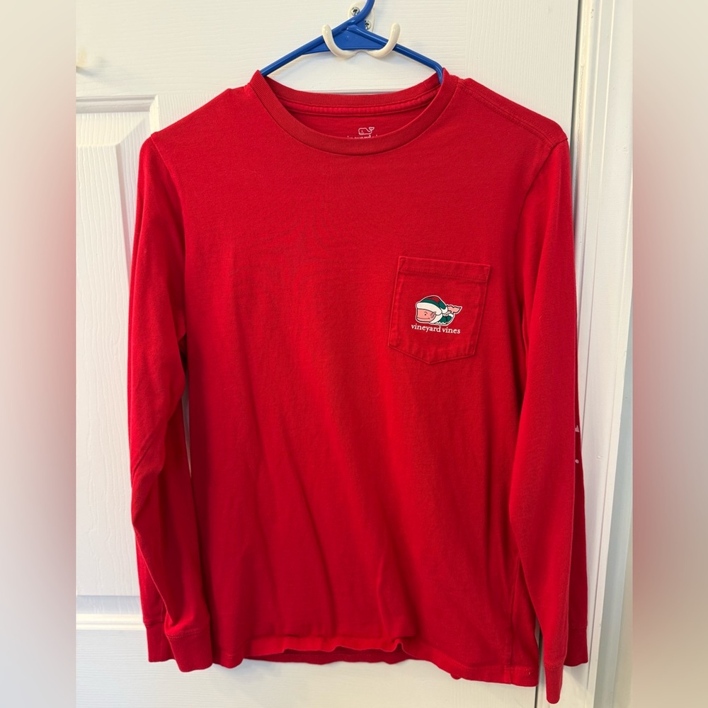 Vineyard vines elf long sleeve T-shirt red Holidays size 16